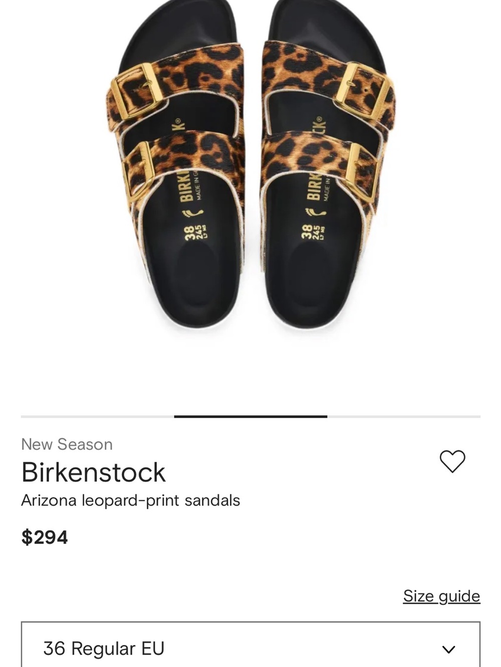 NIB Birkenstock Arizona Fur in Leopard
